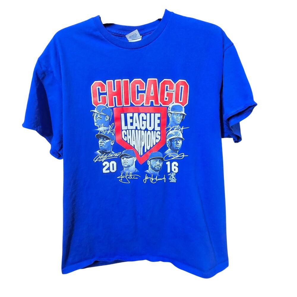 Chicago Cubs Shirt Mens Large 2016 League Champions Delta MLB Baseball